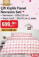 COTTON COLECTİON ÇİFT KİŞİLİK FLANEL NEVRESİM SETİ